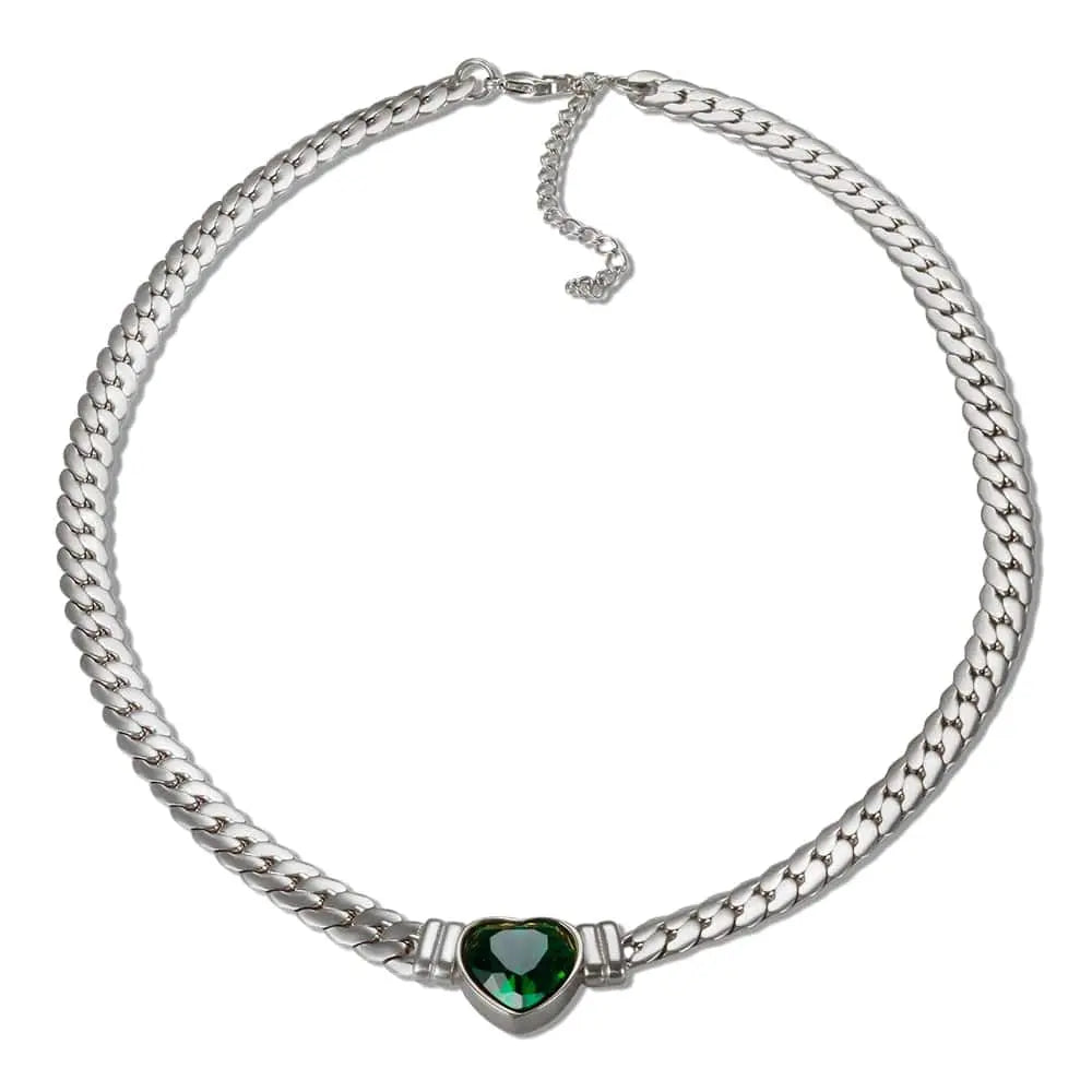 Gold-plated stainless steel heart necklace and nail bracelet set for women, featuring luxury love-themed jewelry.