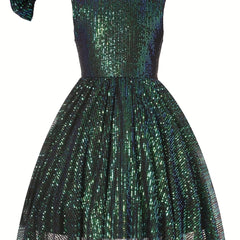 Mebius Girls Sequin Dress Sleeveless Sparkling Special Occasion Kids Party Sequence Sparkling Dress Birthday 8-14 Years Old