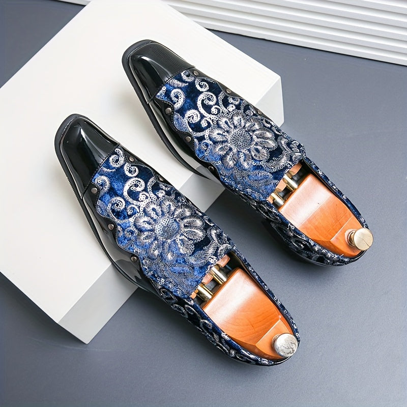 SHOWLU FASHION men's faux leather slip-on casual shoes in solid color, featuring a sleek PU design for comfortable everyday wear.