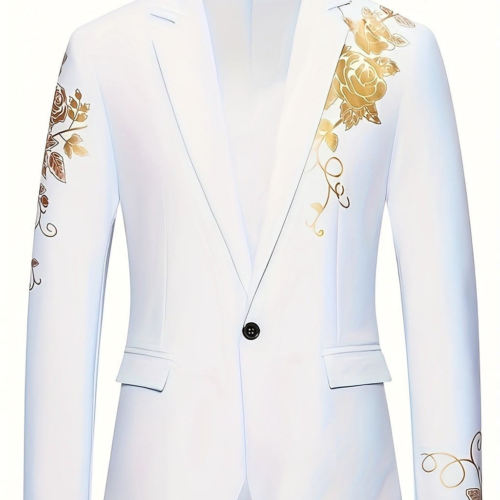 Men's SHOWLU FASHION business suit jacket with solid woven lapel, tailored fit, in classic design for formal occasions
