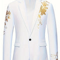 Men's SHOWLU FASHION business suit jacket with solid woven lapel, tailored fit, in classic design for formal occasions