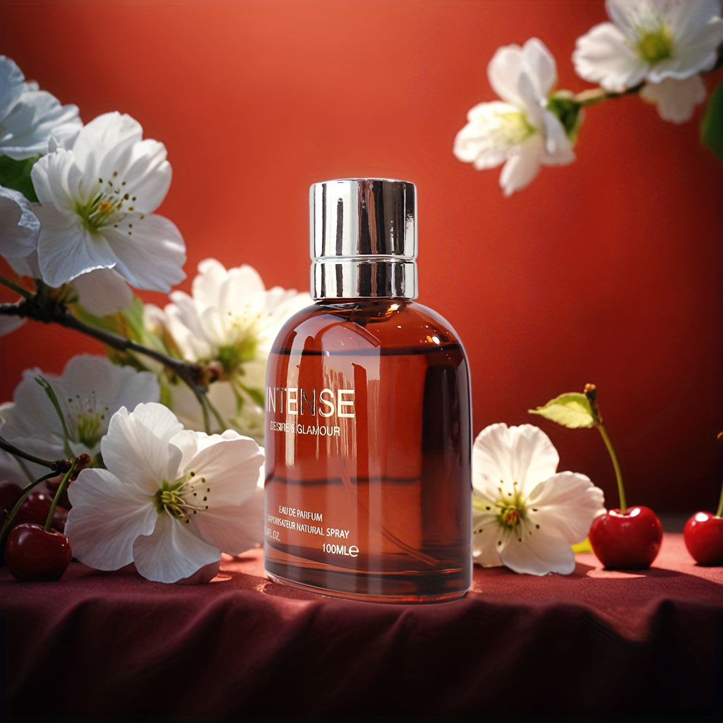 SHOWLU FASHION Men's Woody Pheromone Perfume bottle with lavender and sandalwood scent, sleek design on a neutral background.