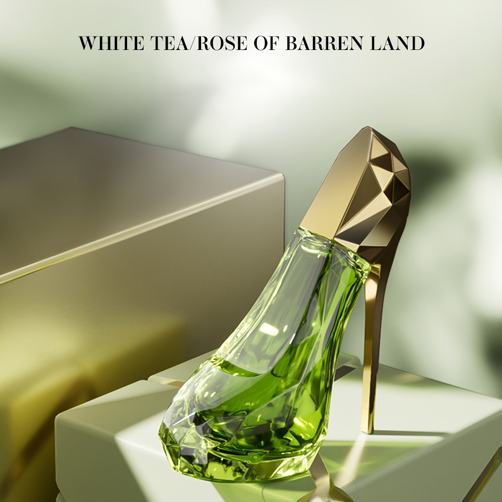 Long-lasting DEOLD Rose & Jasmine Eau De Parfum bottle with floral design, representing a women's fragrance.
