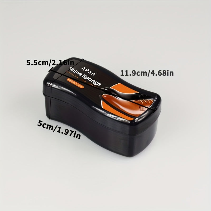 SHOWLU FASHION Quick Shoe Shine Sponge for faux leather, featuring an easy-to-use instant oil applicator for quick shoe cleaning and polishing.