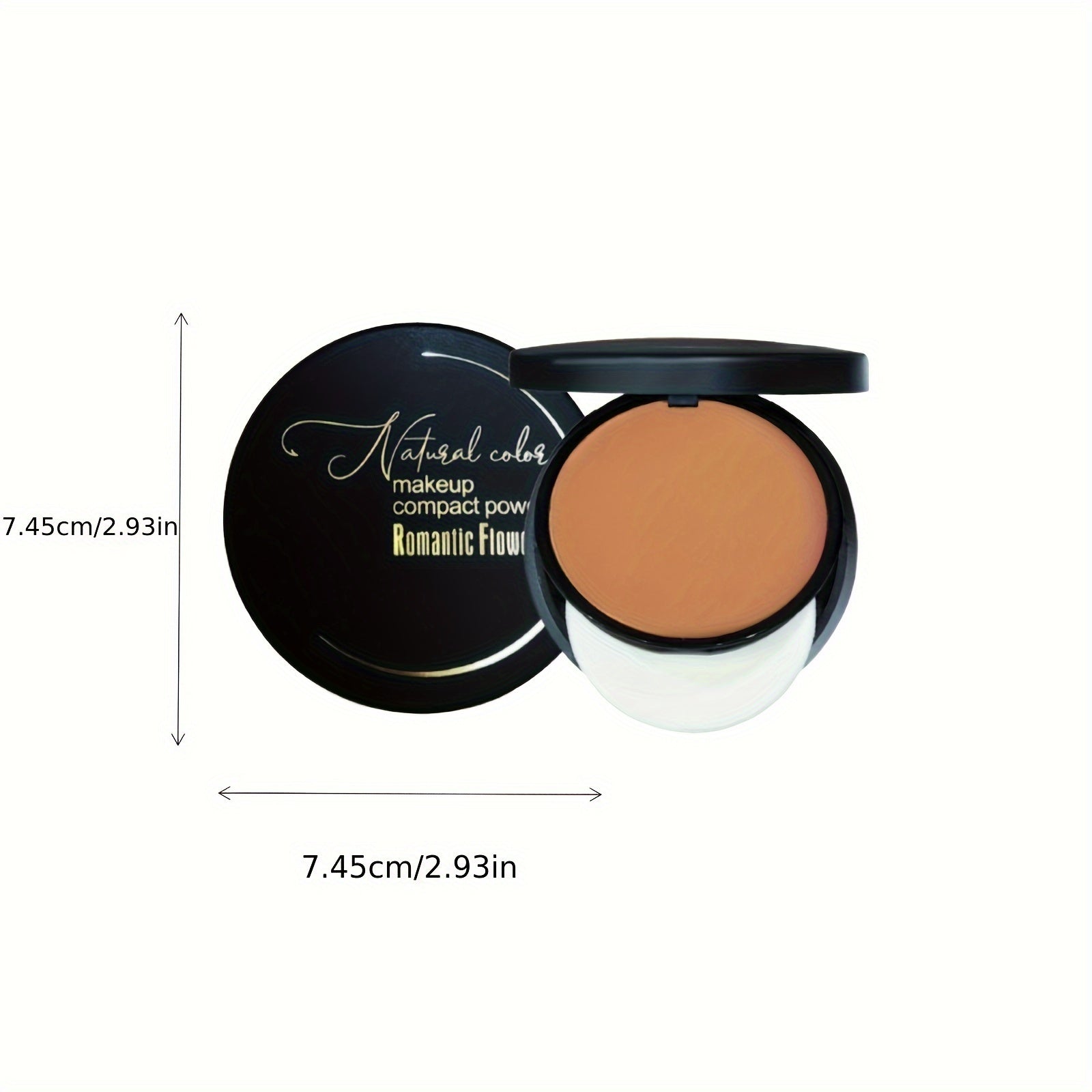 SHOWLU FASHION STORE matte powder eyeshadow in natural skin tone, waterproof makeup, showing the compact with blended eyeshadow shades.
