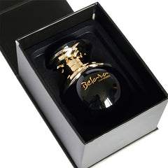 1pcs Belara Women's Black Gold Perfume - Apple-shaped bottle, fresh bergamot, orange blossom and vanilla flavoring, 3-5% concentration, luxury fragrance gift, elegant packaging, high-end quality packaging