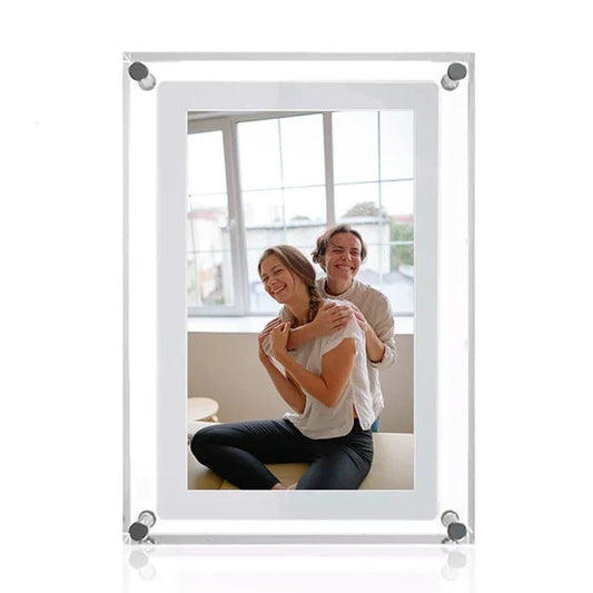 Acrylic Digital Photo Frame 5/7 Inch 1000mAh Vertical Display IPS Screen 2G Memory Battery Porta Retrato Digital - SHOWLU FASHION STORE