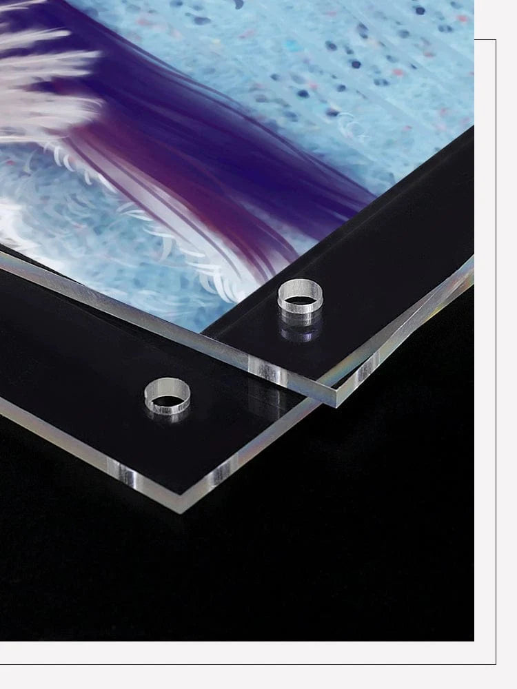 Clear 6-inch acrylic photo frame by Showlu Fashion Store, minimalist stand for postcards, autographed photos, and A4-sized images.