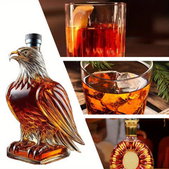 1pc Eagle-Shaped Whiskey & Tequila Bottle - Durable Plastic Travel-Friendly Design, Hand Wash Only, Reusable for Outdoor Travel, Bars, Family Gatherings - Unique Gift for Men & Women, Bar Decoration, Eagle Design, Artistic Dr