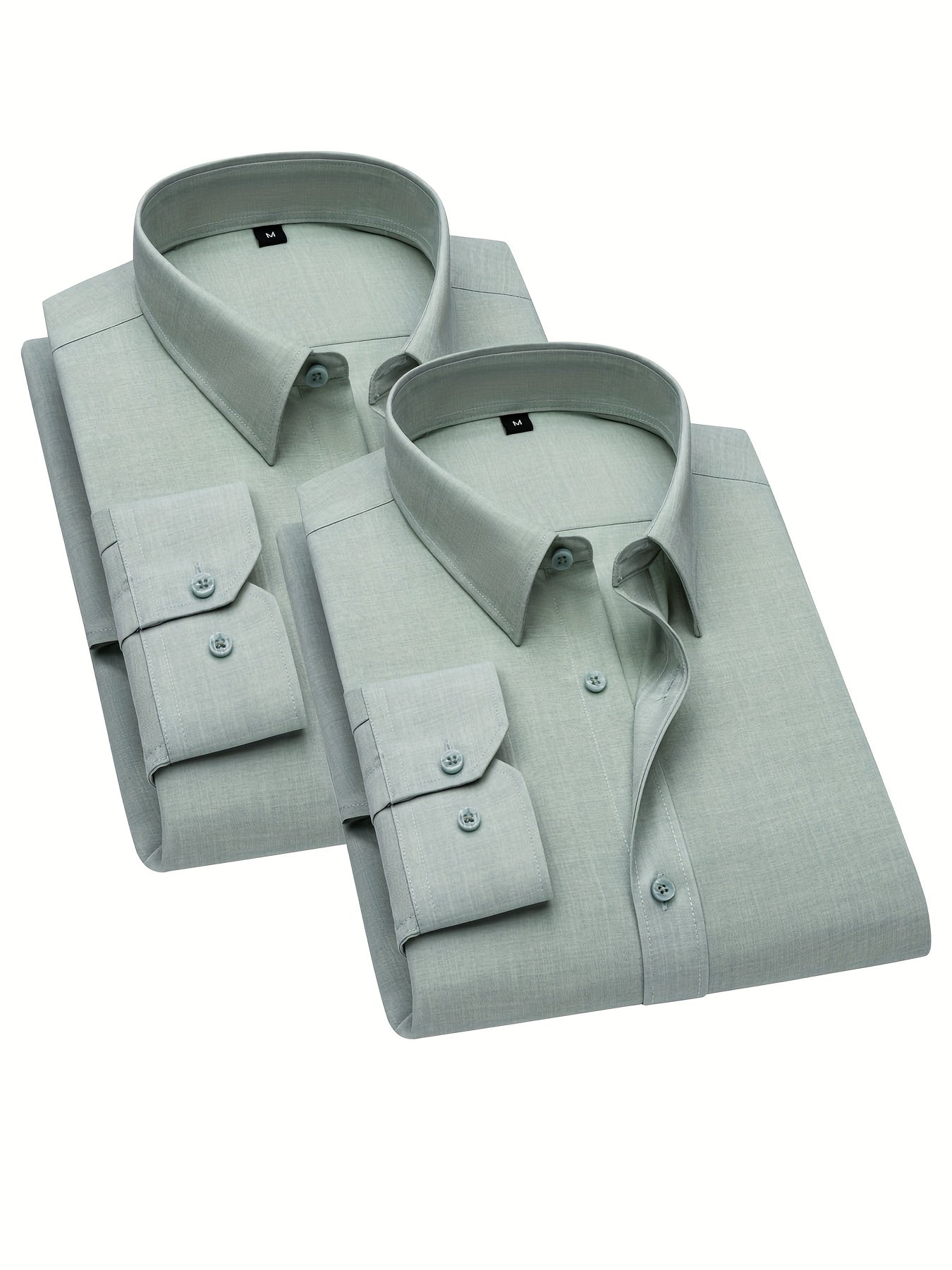 Unisex artificial flax long sleeve casual shirts by Showlu Fashion, shown in a relaxed fit with button-down front and collar.