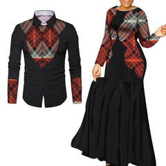 African Clothes for Couple African Clothing for Lovers Man's Woman's Long Party Maxi Dress WYQ - SHOWLU FASHION STORE