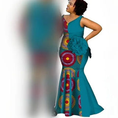 African Couple Clothes Women`s Long Maxi Dress And Men`s Tracksuit Dashiki Outfits Shirts And Pants Set Evening Wedding Party - SHOWLU FASHION STORE