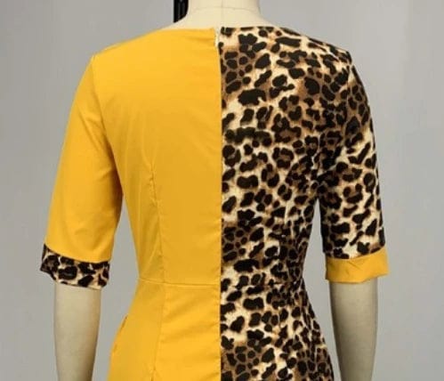 African print Dashiki leopard cotton maxi abaya dress with traditional Islamic design, long flowing gown for women.