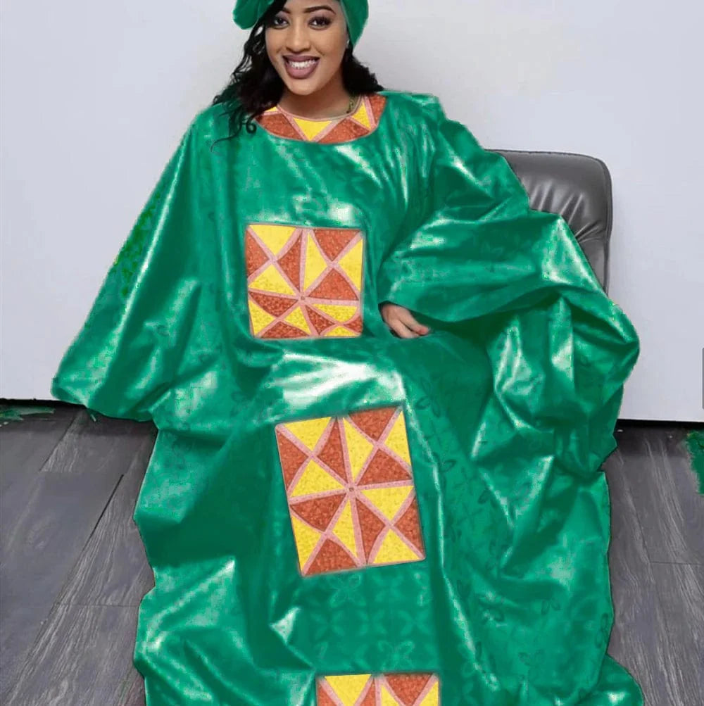 African Dashiki dress by Showlu Fashion, cotton with embroidery, plus size women’s traditional African clothing, vibrant and stylish.