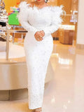 African White Long Sleeve Plus Size Dashiki Dress for Women, stylish and comfortable African clothing with vibrant patterns.