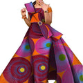 African print cotton Danshiki skirt from SHOWLU FASHION, traditional wedding dress with vibrant patterns and 100% cotton fabric.