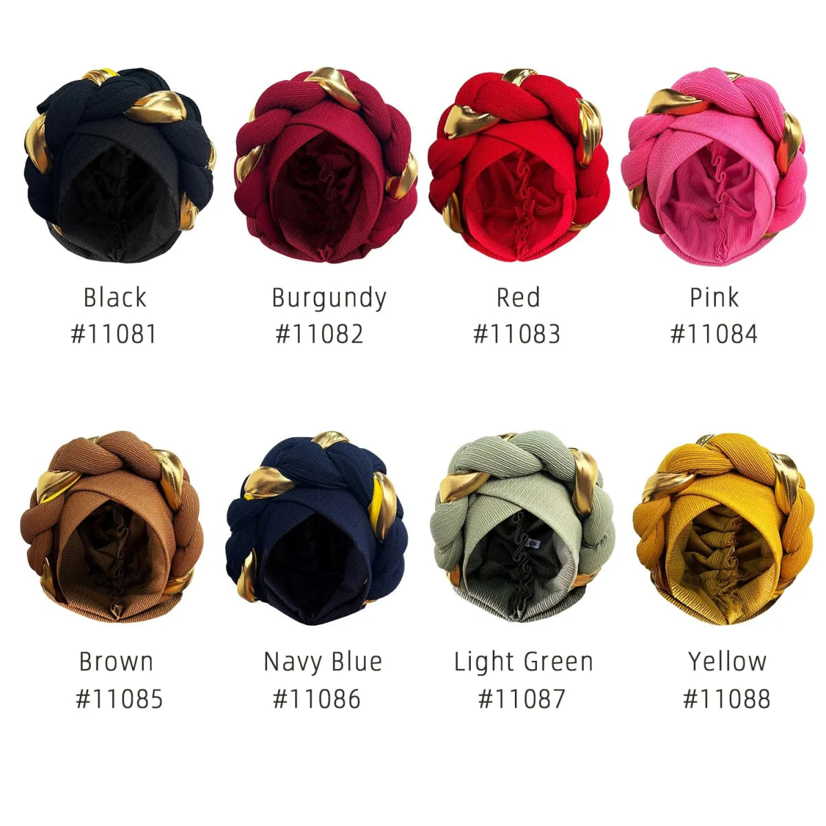 African turban cap by Showlu Fashion, pleated Muslim hijab and Arab hair accessory, worn as a stylish headdress for women.