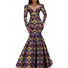 African Women's dress Nigerian Plus Size Traditional Ankara Ladies Elegant Robe Dashiki Female formal long dresses Party Wedding - SHOWLU FASHION STORE