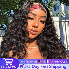 Afro Kinky Curly Headband Wigs 180% Density Human Hair Wig Glueless Headband Kinky Curly Wig For Black Women Remy Jarin Hair - SHOWLU FASHION STORE