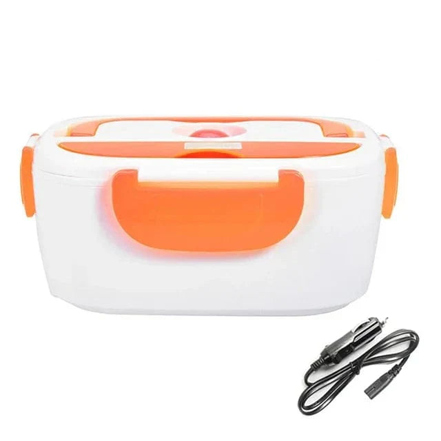 AHTOSKA electric heating lunch box in stainless steel with 220V and 12V options, portable design for hot meals on the go.