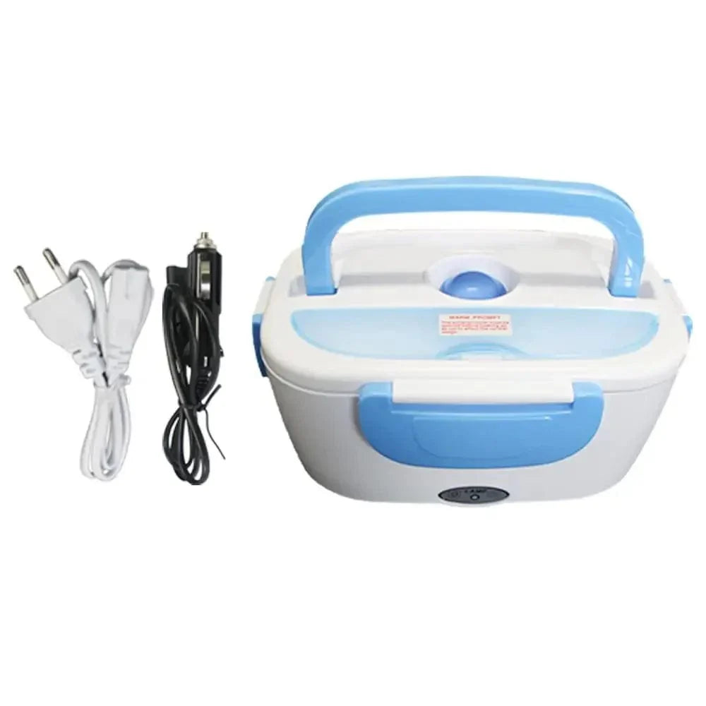 AHTOSKA portable electric heating lunch box with stainless steel interior, 220V/12V travel-friendly design for hot meals.