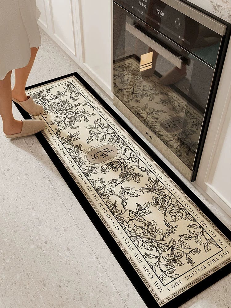 Cool Animal Husbandry Leather Kitchen Floor Mat by SHOWLU FASHION STORE, non-slip, washable, moisture-proof, and absorbent for home and car.