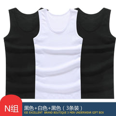 Anel Demosthene General Store 0 Black Black White / M (EUR XXS) Hot Sale 3pcs / 100% Cotton Mens Sleeveless Tank Top Solid Muscle Vest Undershirts O-neck Gymclothing Tees Whorl Tops