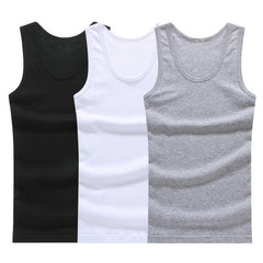 Anel Demosthene General Store 0 Black White Gray / M (EUR XXS) Hot Sale 3pcs / 100% Cotton Mens Sleeveless Tank Top Solid Muscle Vest Undershirts O-neck Gymclothing Tees Whorl Tops