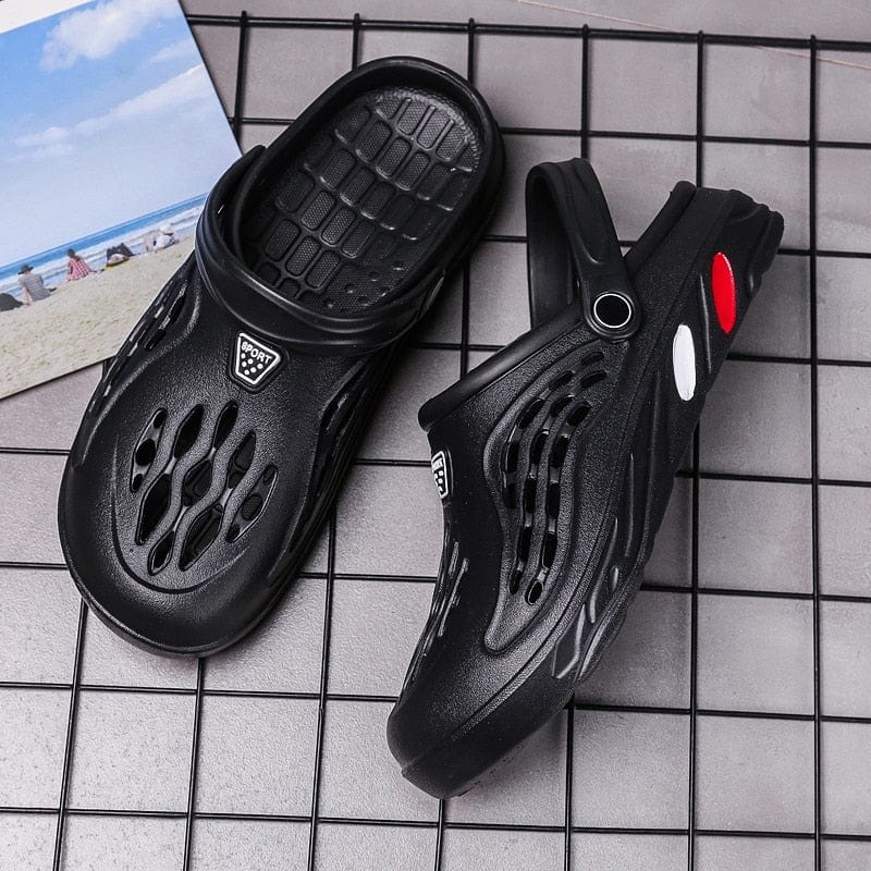 Anel Demosthene General Store 0 Clogs Men Sandals Men Shoe Summer Fang Man Hoof Thongs Stamp Garden Beach Black Big Size Slippers for Men&#39;s Shoes Zapatos Hombre