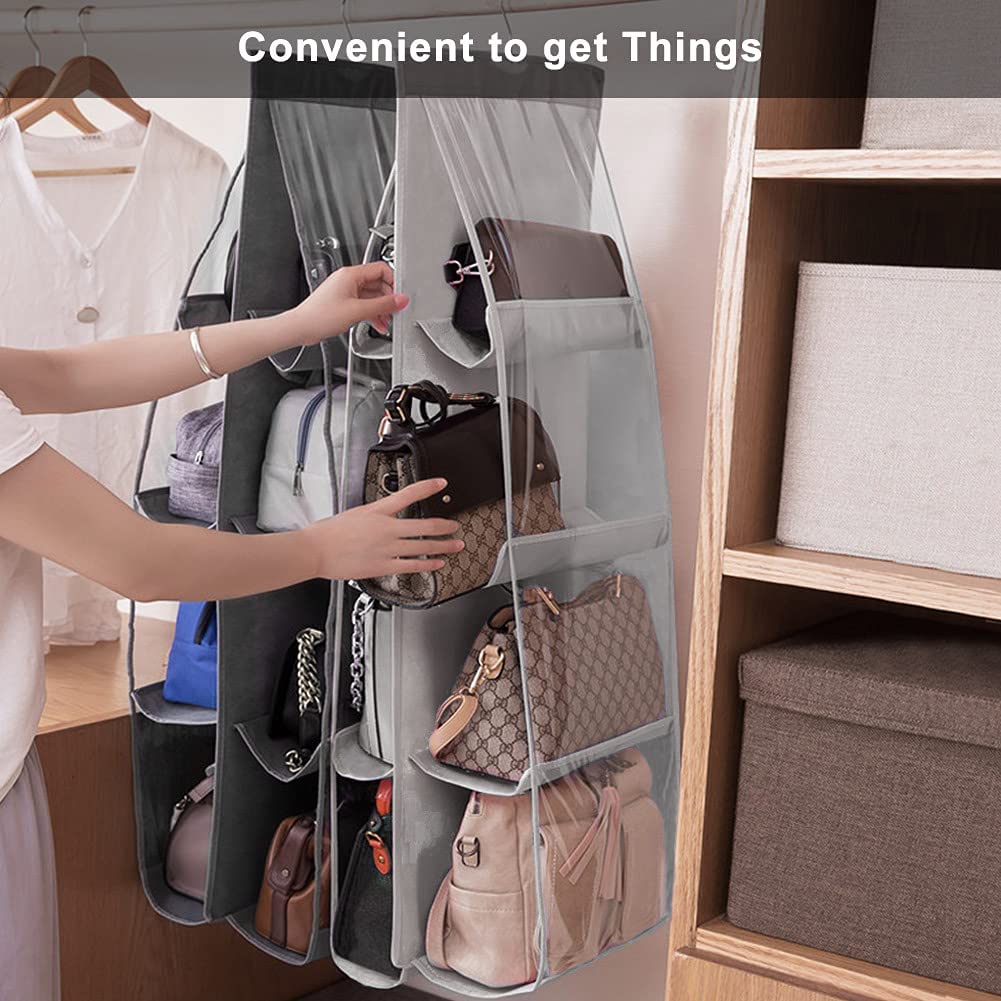 Anel Demosthene General Store 0 For Wardrobe Closet Transparent Storage Bag Hanging Handbag Organizer Door Wall Clear Sundry Shoe Bag with Hanger Pouch