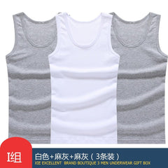 Anel Demosthene General Store 0 Gray Gray White / M (EUR XXS) Hot Sale 3pcs / 100% Cotton Mens Sleeveless Tank Top Solid Muscle Vest Undershirts O-neck Gymclothing Tees Whorl Tops