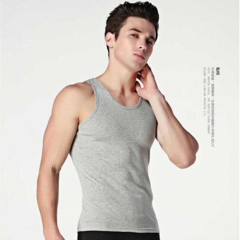 Anel Demosthene General Store 0 Hot Sale 3pcs / 100% Cotton Mens Sleeveless Tank Top Solid Muscle Vest Undershirts O-neck Gymclothing Tees Whorl Tops