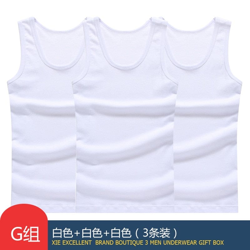 Anel Demosthene General Store 0 White White White / M (EUR XXS) Hot Sale 3pcs / 100% Cotton Mens Sleeveless Tank Top Solid Muscle Vest Undershirts O-neck Gymclothing Tees Whorl Tops