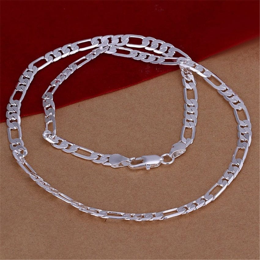 Anel Demosthene General Store 0 wholesale high quality Mens 6MM flat chain 925 Sterling silver Necklace Fashion Jewelry women men solid  wedding gift