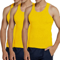 Anel Demosthene General Store 0 Yellow 3pces / M (EUR XXS) Hot Sale 3pcs / 100% Cotton Mens Sleeveless Tank Top Solid Muscle Vest Undershirts O-neck Gymclothing Tees Whorl Tops