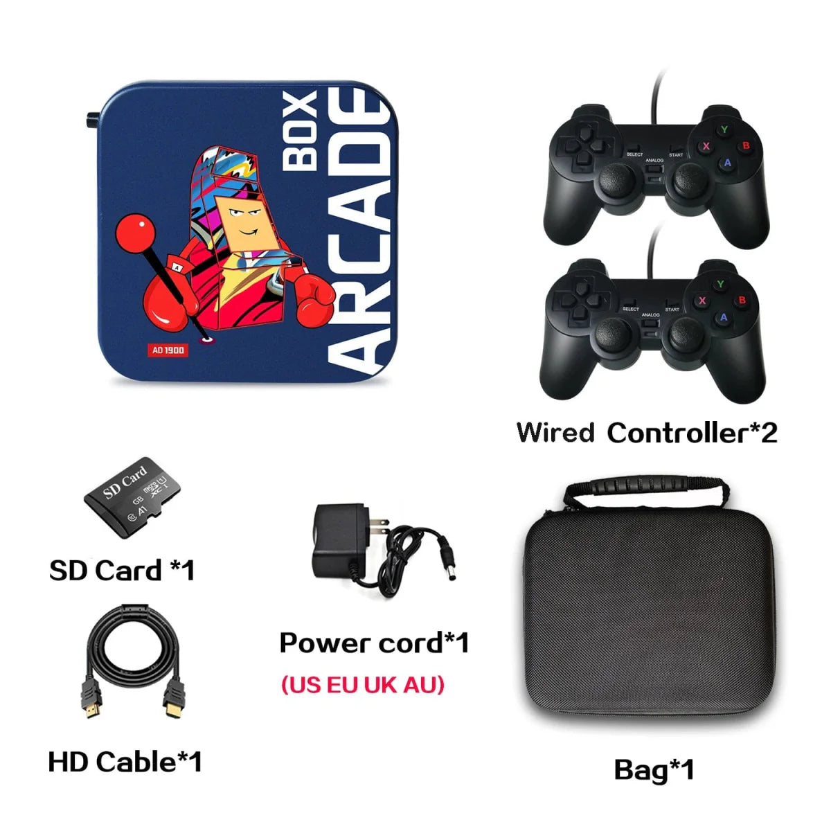 Dikdoc Arcade Box Retro Game Console by Showlu Fashion Store showing 4K HD display on TV with classic arcade games.