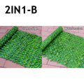 Showlu Artificial Ivy Hedge Fence with green leaves, 1x3m faux privacy screen for outdoor garden and balcony decoration.