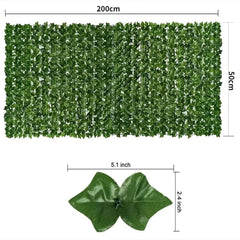 Artificial Ivy Hedge Green Leaf Fence Panels Faux Privacy Fence Screen for Home Outdoor Garden Balcony Decoration 1X3m - SHOWLU FASHION STORE