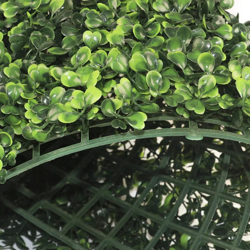 Artificial boxwood hedge panels from Showlu Fashion Store, ideal for greenery walls, wedding decor, and outdoor fence backdrops.