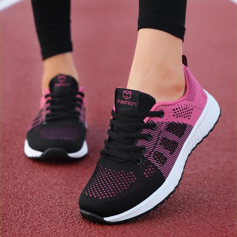 Showlu Women's Tiger Embroidery Sports Shoes in white with low-top design and tiger embroidery, ideal for casual athletic wear.