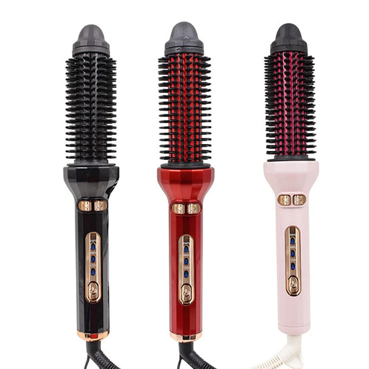 Automatic Rotating Electric Hair Brushes 2 in 1 Straightening and Curling Ionic Hot Comb Ceramics Fast Heating Anti - scalding - SHOWLU FASHION STORE