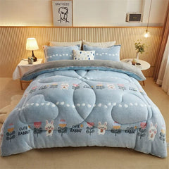 Autumn and Winter Double Face Quilt Snow Velvet Milk Velvet Winter Quilt Thickened Quilt Core Single Double Bedding - SHOWLU FASHION STORE