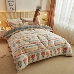 Autumn and Winter Double Face Quilt Snow Velvet Milk Velvet Winter Quilt Thickened Quilt Core Single Double Bedding - SHOWLU FASHION STORE