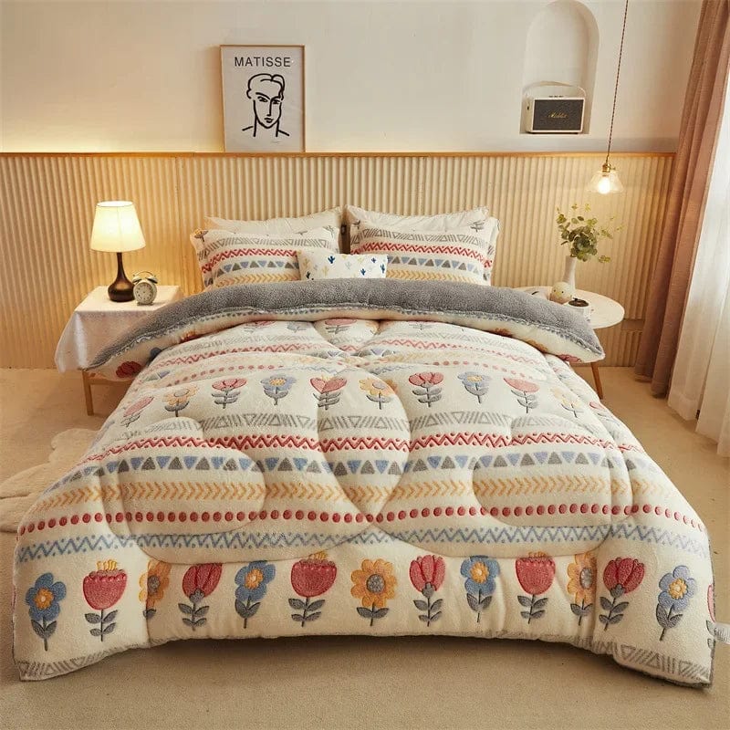 Autumn and Winter Double Face Quilt Snow Velvet Milk Velvet Winter Quilt Thickened Quilt Core Single Double Bedding - SHOWLU FASHION STORE