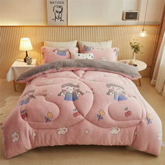 Autumn and Winter Double Face Quilt Snow Velvet Milk Velvet Winter Quilt Thickened Quilt Core Single Double Bedding - SHOWLU FASHION STORE