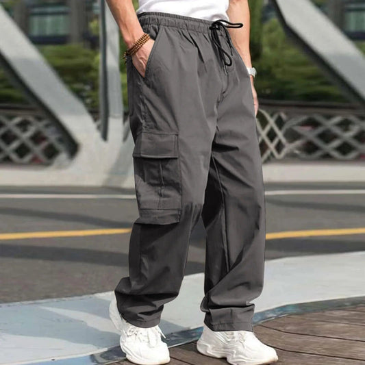 Autumn new multi pocket workwear pants, men's pants, straight tube multifunctional men's casual pants, oversized men's pants - SHOWLU FASHION STORE