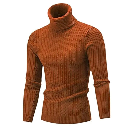 Autumn Winter Men's Turtleneck Sweater Men's Knitting Pullovers Rollneck Knitted Sweater Warm Men Jumper Slim Fit Casual Sweater - SHOWLU FASHION STORE