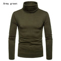 Men's slim fit thermal cotton turtleneck sweater from Goocheer, casual long-sleeve pullover in autumn-winter fashion.
