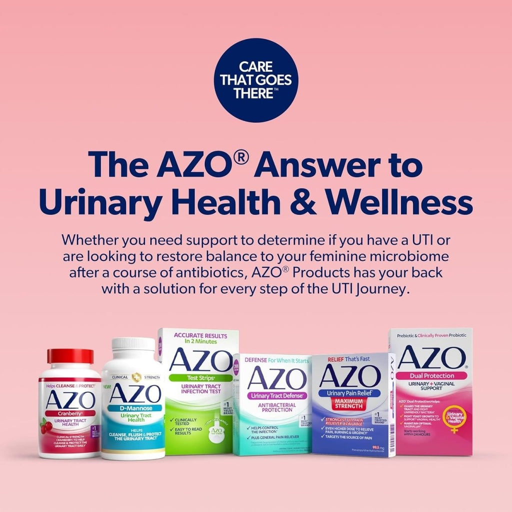 AZO Cranberry Supplement softgels for urinary tract health, featuring concentrated cranberry powder, sugar-free and non-GMO.