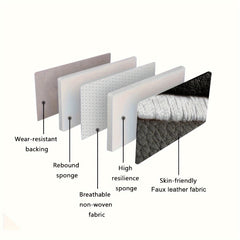 w/Pillows 5 Seats Cover For Car Faux Leather Waterproof Full Surrounded Front Rear Seat Cushion Protector Universal fit
